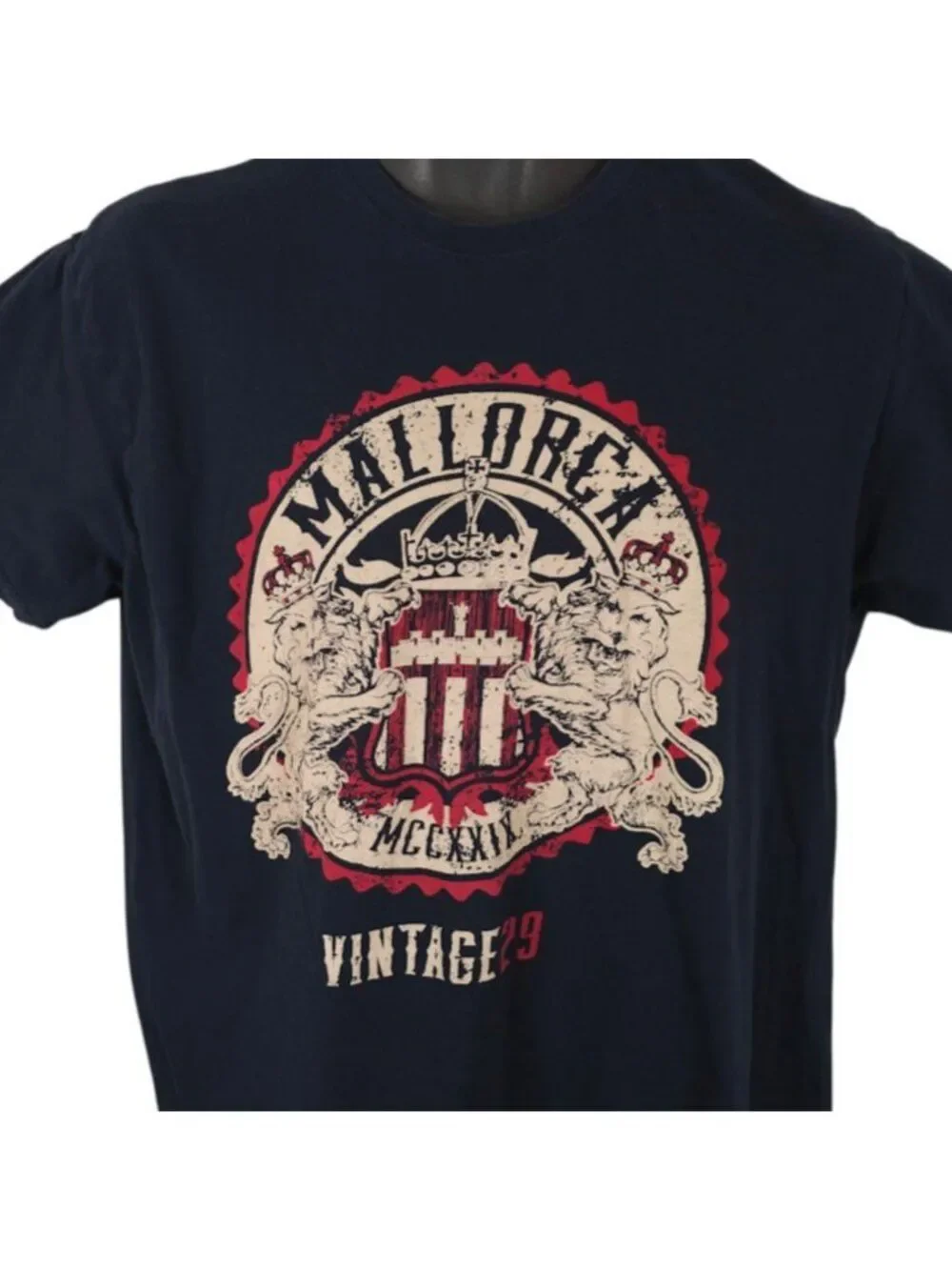 Mallorca Spain T Shirt Mens Size Large Black Travel Destination Tee